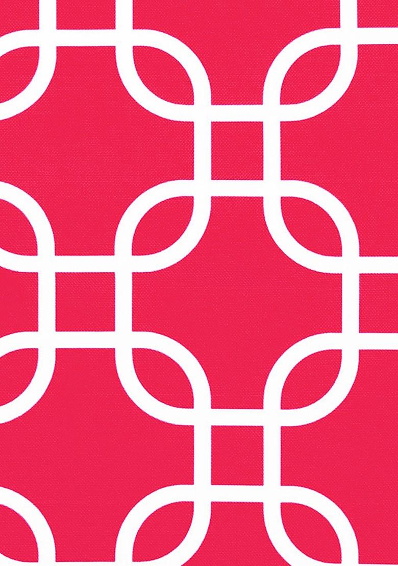 Pink And White Set Of 2 Printed 16 X 16 Square Cushion Covers