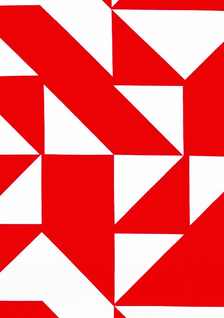 Red Set Of 2 Printed 16 X 16 Square Cushion Covers