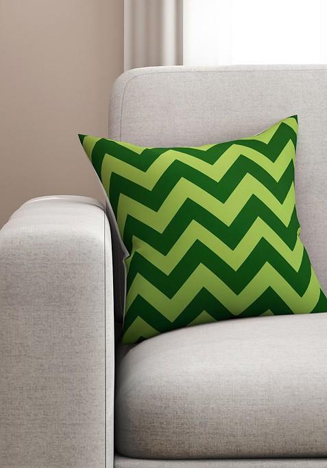 Green Printed 16 X 16 Square Cushion Covers