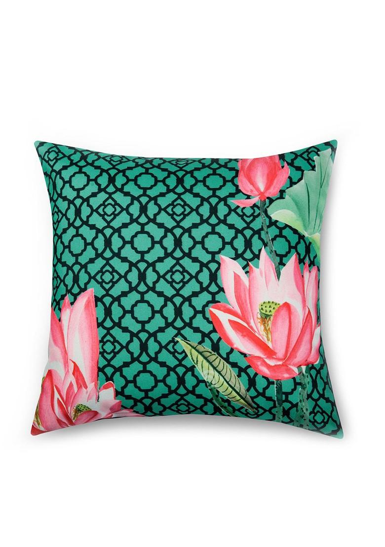 Multicoloured 16 X 16 Set Of 3 Square Printed Cushion Covers