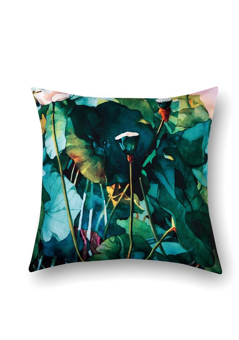 Blue And Green Set Of 3 Printed 16 X 16 Square Cushion Covers