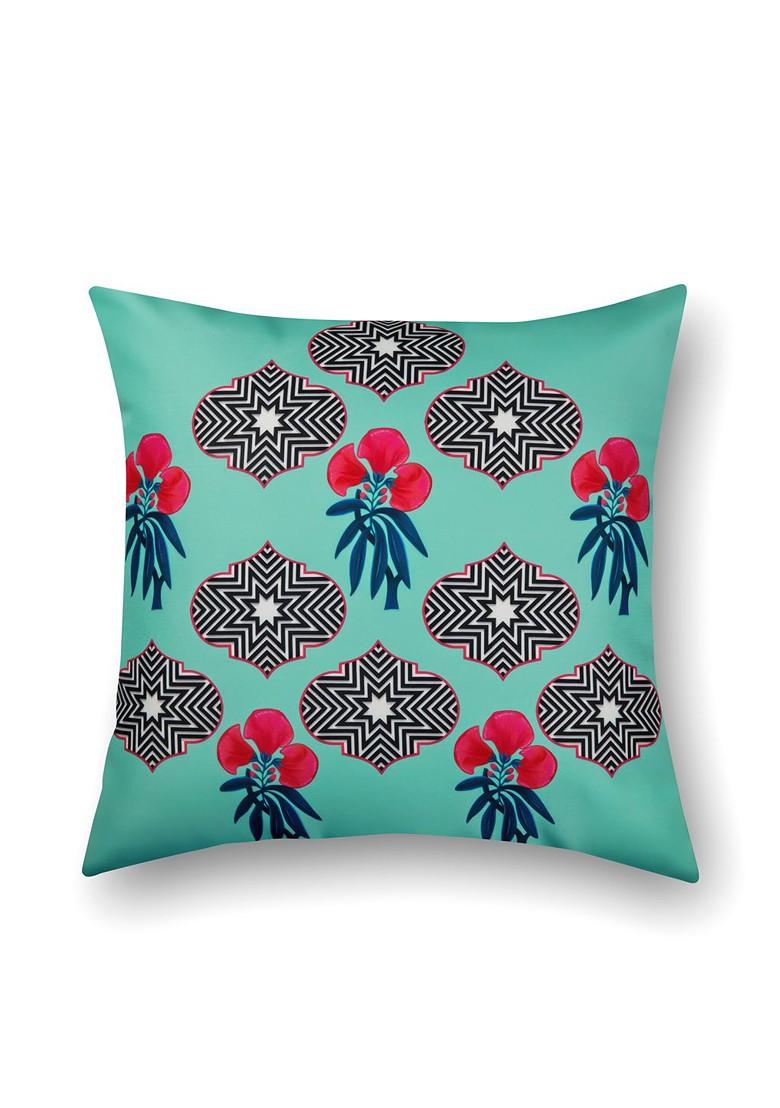 Multicoloured Set Of 3 Printed 16 X 16 Square Cushion Covers