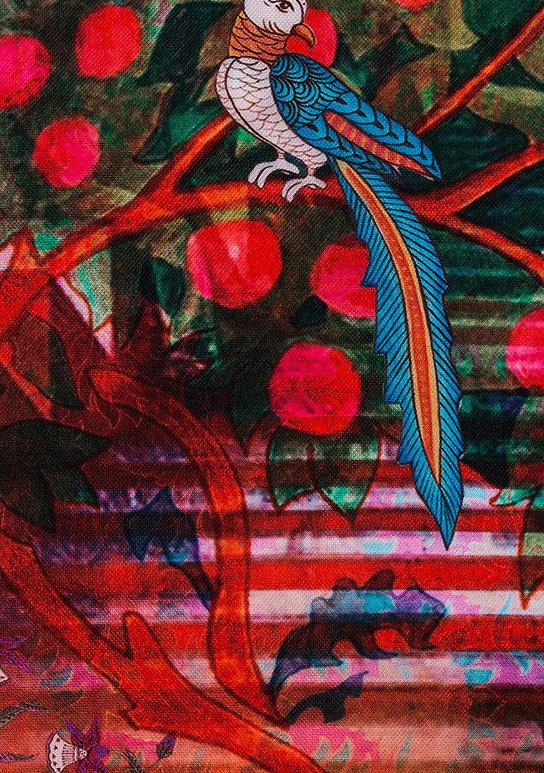 Multicoloured Set Of 2 Printed 16 X 16 Square Cushion Covers