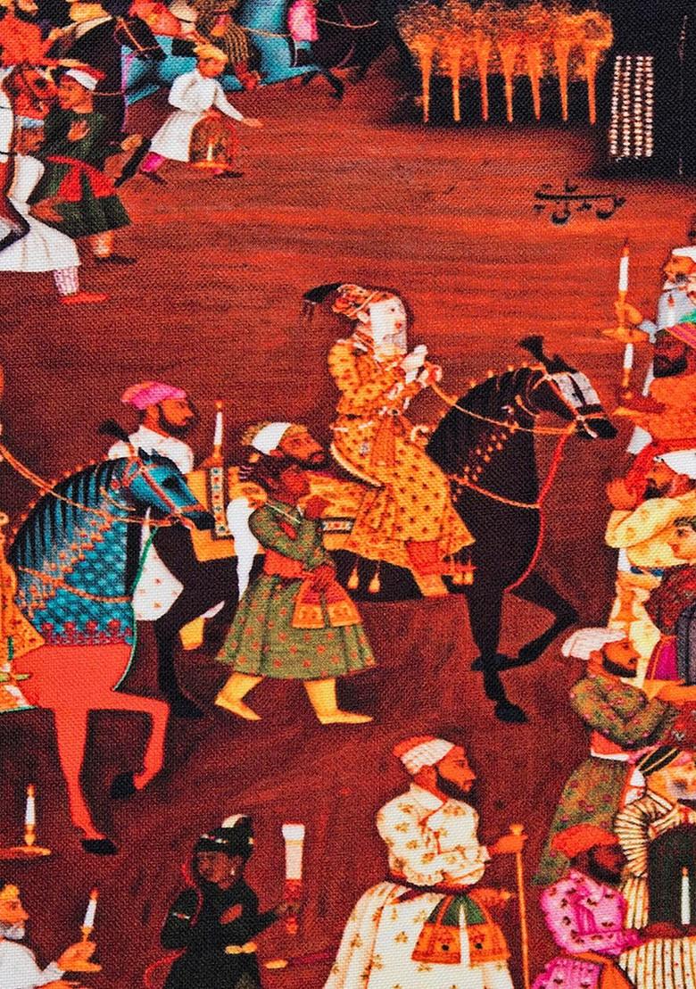 Multicoloured Set Of 2 Printed 16 X 16 Square Cushion Covers