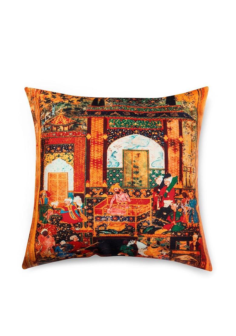 Orange Set Of 2 Printed 16 X 16 Square Cushion Covers