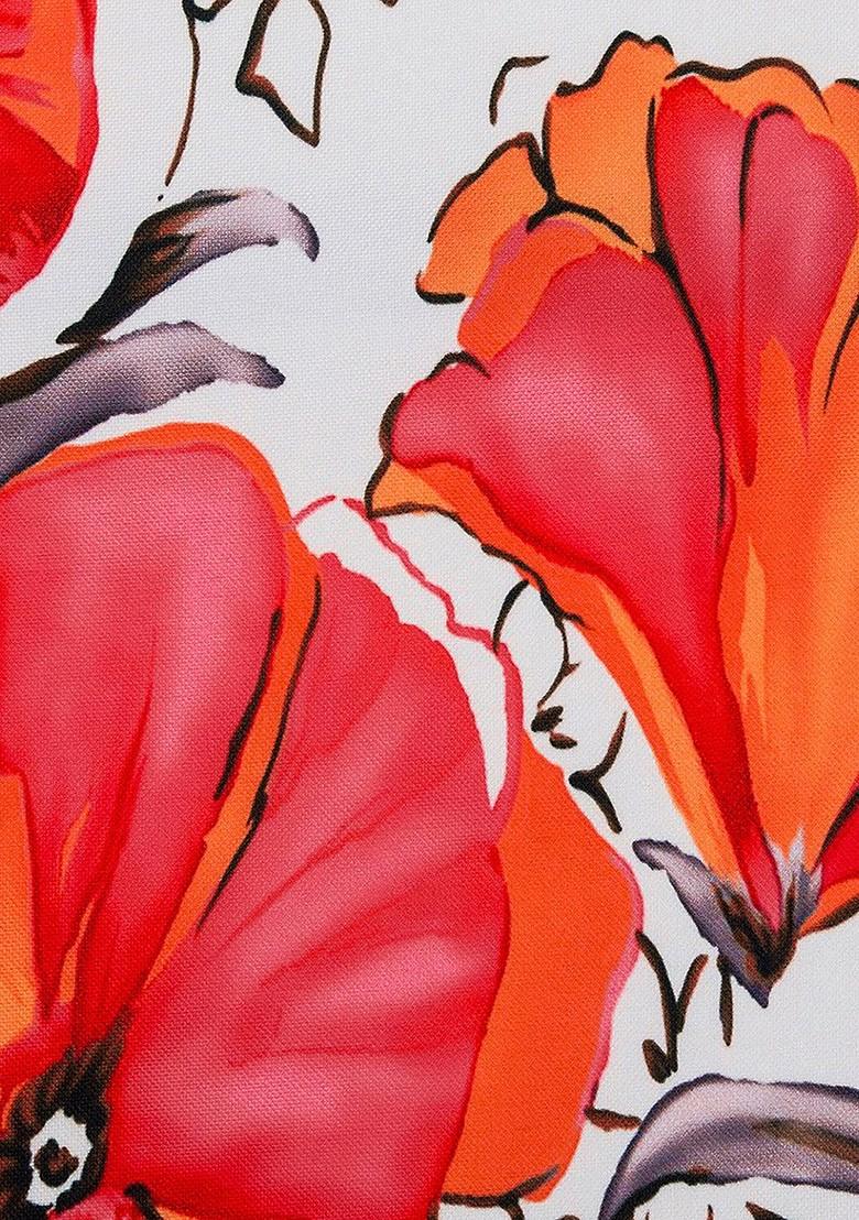 White Set Of 2 Printed 16 X 16 Square Cushion Covers