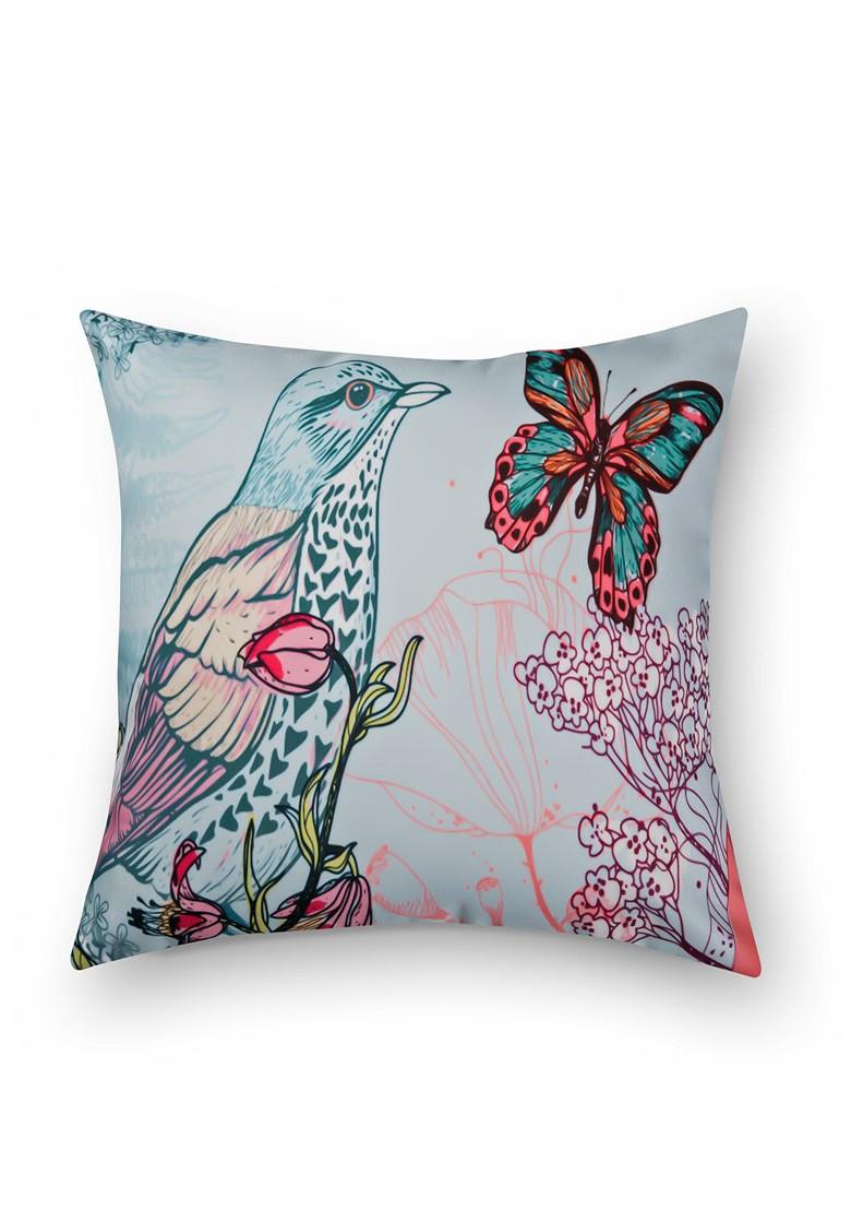 Blue Set Of 5 Printed 16 X 16 Square Cushion Covers