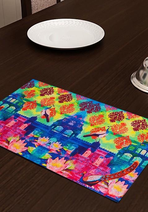 Multicoloured Set Of 2 Printed Table Placemats