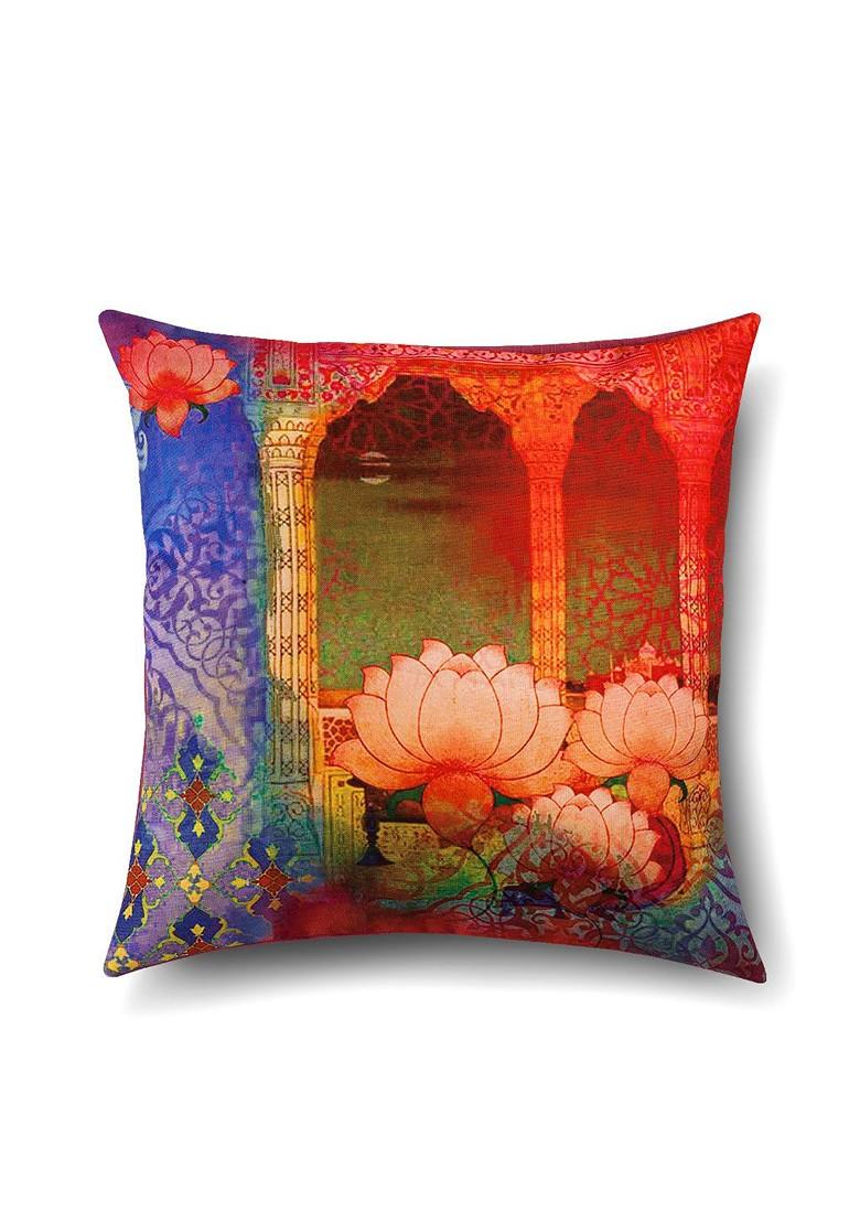 Multicoloured Set Of 2 16 X 16 Square Cushion Covers