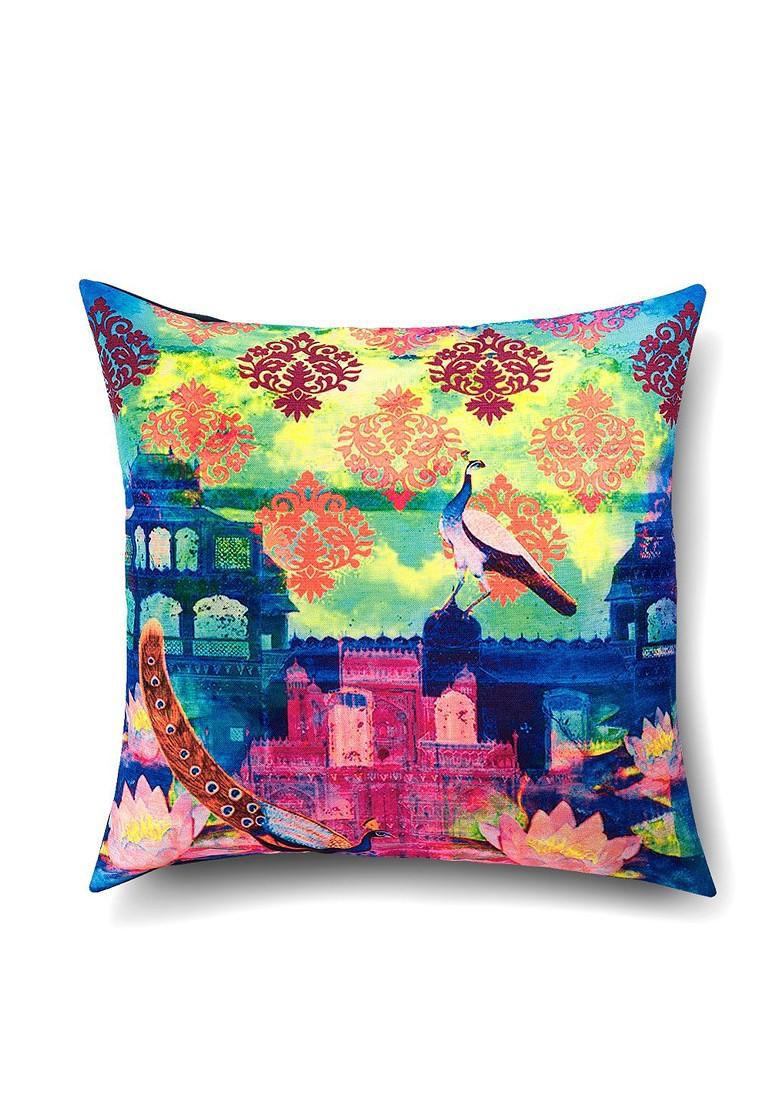 Multicoloured Set Of 2 16 X 16 Square Cushion Covers