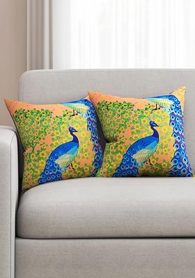 Brown Set Of 2 16 X 16 Square Cushion Covers