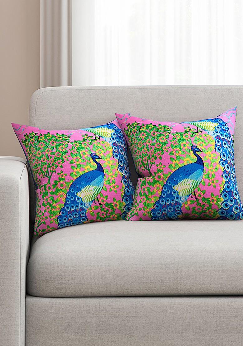 Pink Set Of 2 16 X 16 Square Cushion Covers