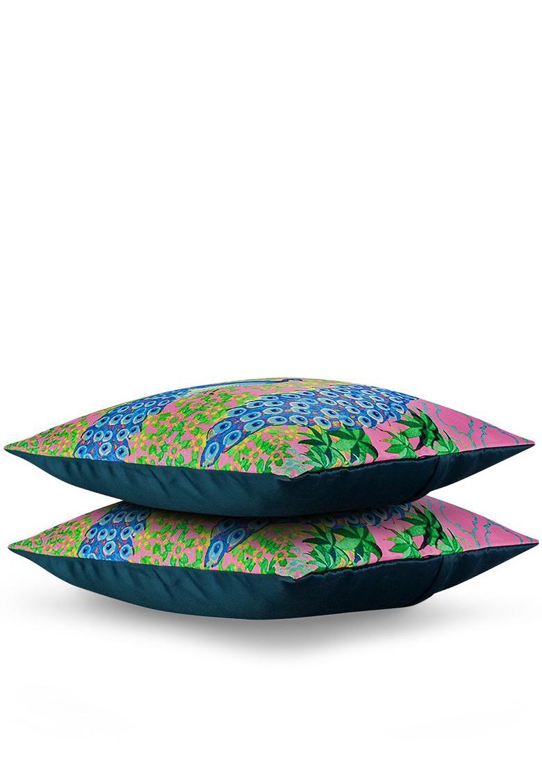 Pink Set Of 2 16 X 16 Square Cushion Covers