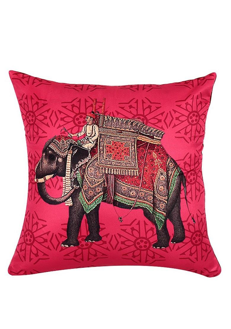 Pink Set Of 2 Printed 16 X 16 Square Cushion Covers