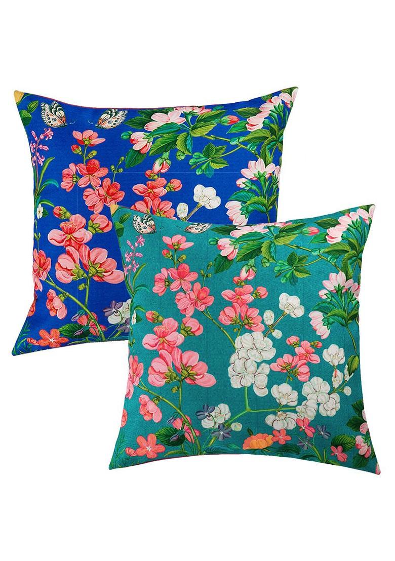 Multicoloured 16 X 16 Set Of 8 Square Cushion Covers