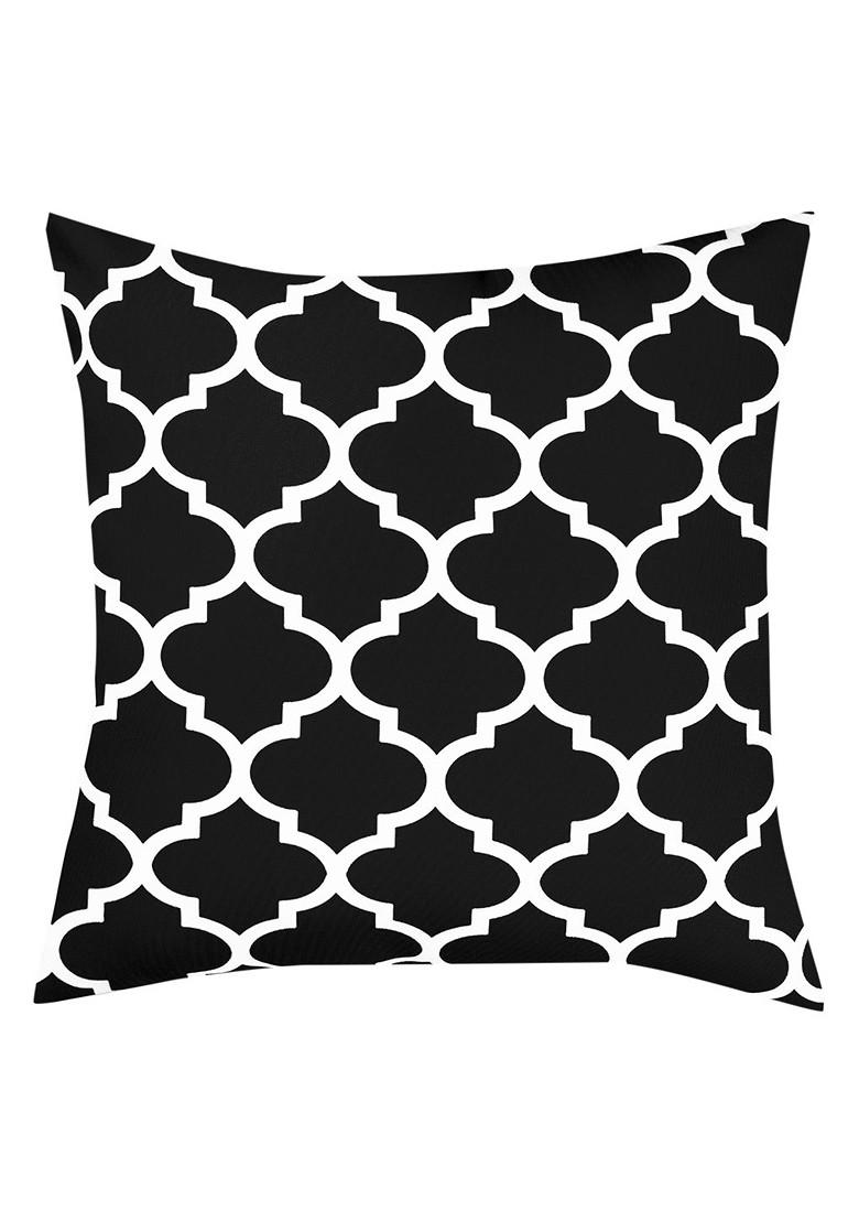 Black And White Set Of 10 Printed 16 X 16 Square Cushion Covers