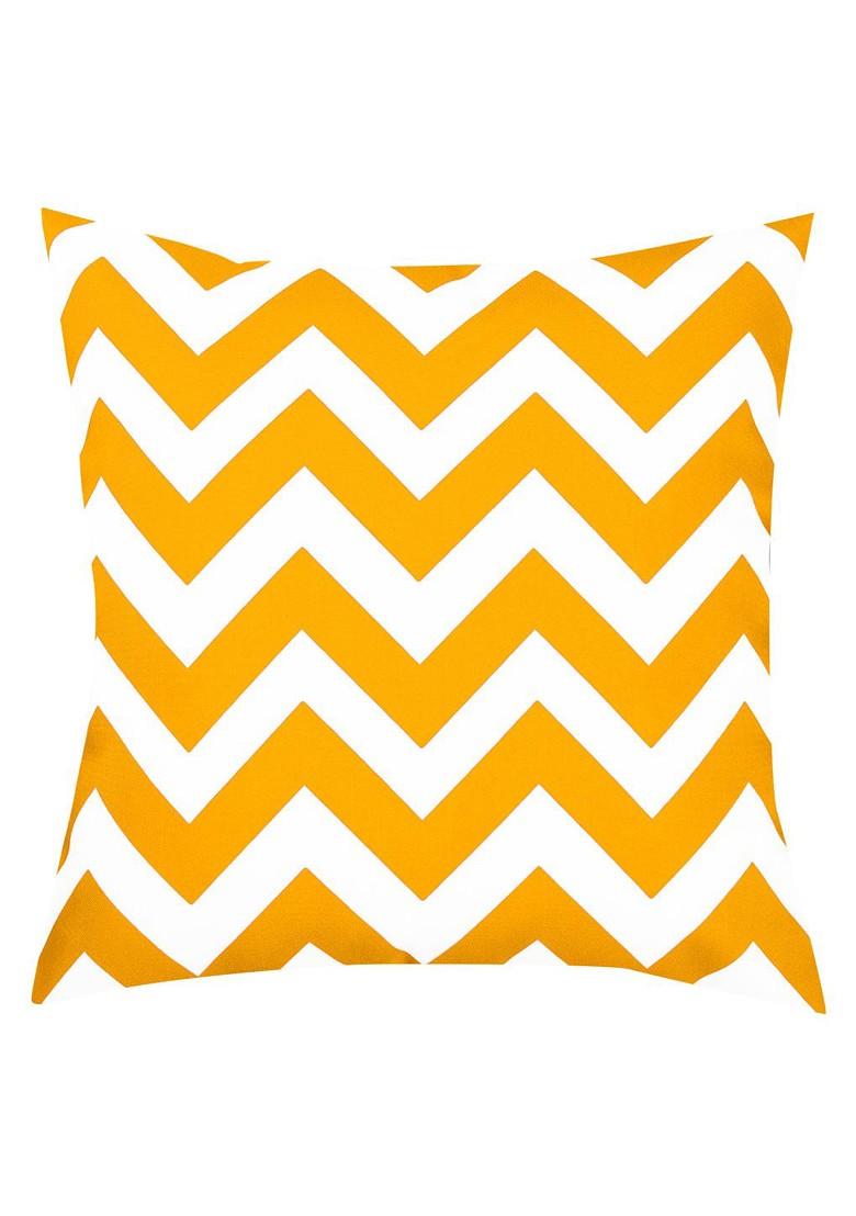 Yellow And White Set Of 10 Printed 16 X 16 Square Cushion Covers