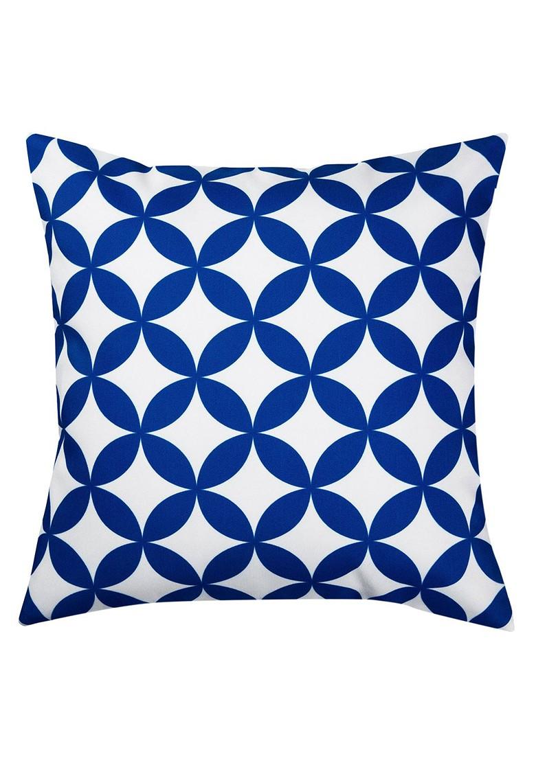 Blue And White Set Of 10 Printed 16 X 16 Square Cushion Covers