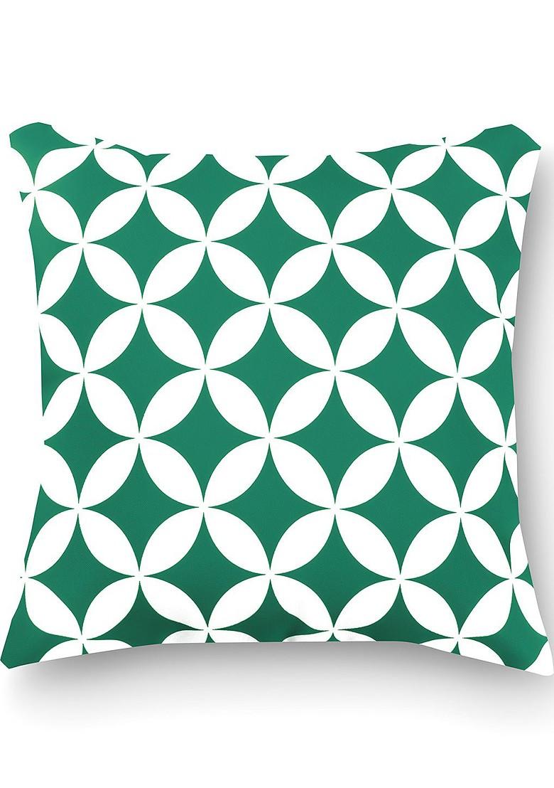 Green And White Set Of 8 16 X 16 Square Cushion Covers