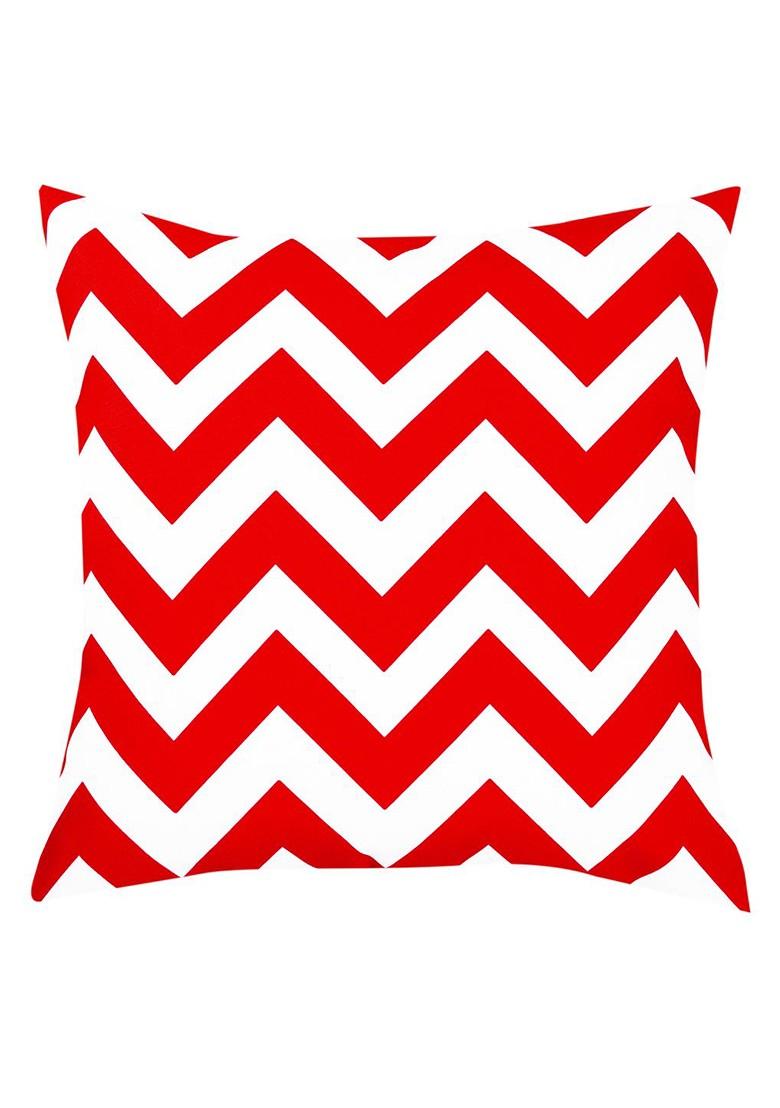Red And White Set Of 8 Printed 16 X 16 Square Cushion Covers