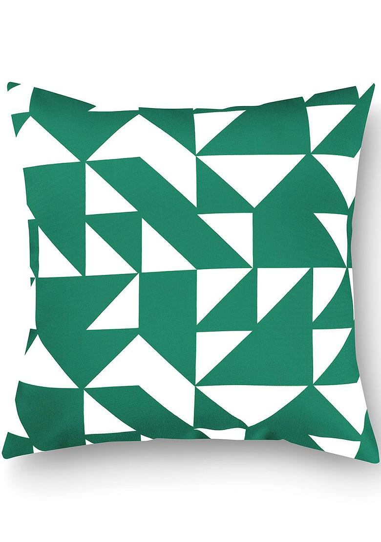 Green And White Set Of 8 16 X 16 Square Cushion Covers