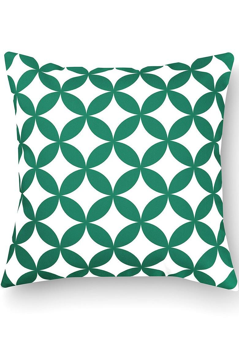 Green And White Set Of 8 16 X 16 Square Cushion Covers