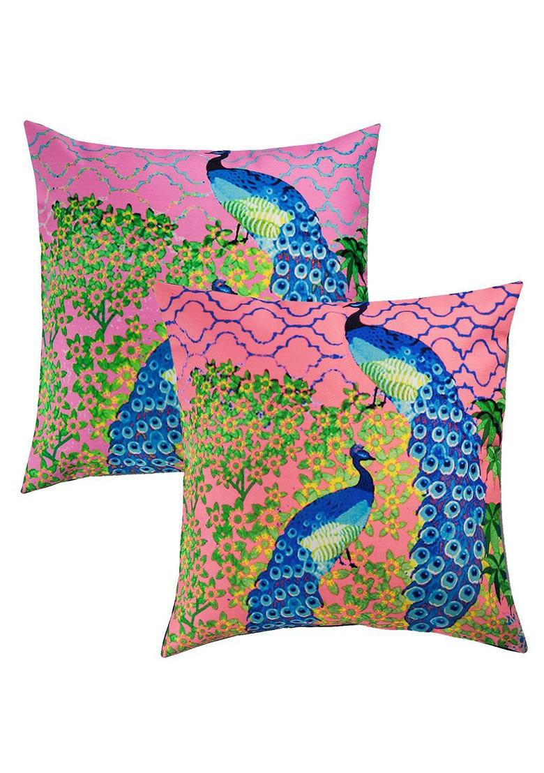 Multicoloured 16 X 16 Set Of 8 Square Cushion Covers