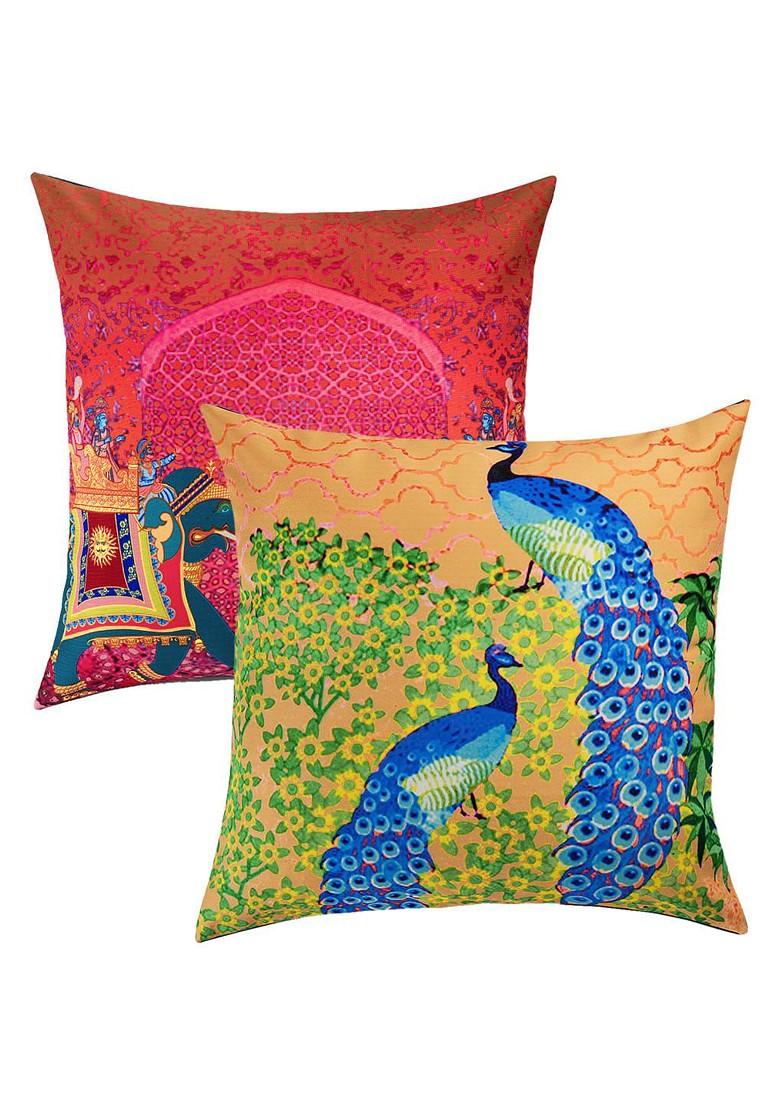 Multicoloured 16 X 16 Set Of 8 Square Cushion Covers