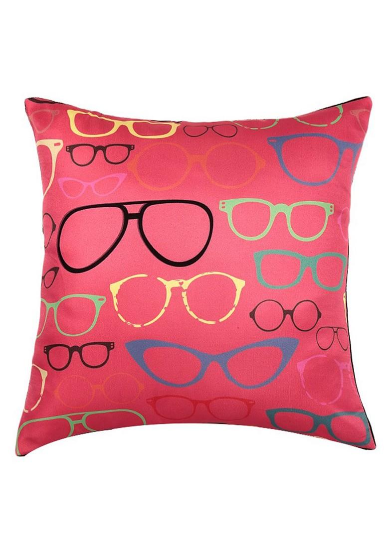 Multicoloured Set Of 3 Printed 16 X 16 Square Cushion Covers