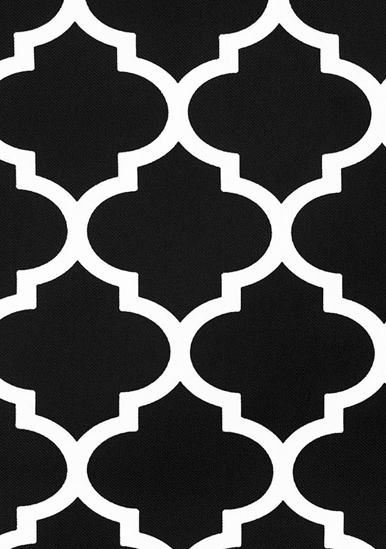 Black Set Of 2 Printed 16 X 16 Square Cushion Covers