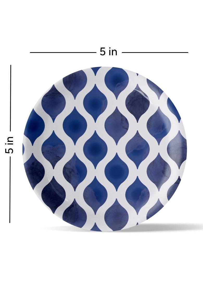 Blue And White Printed Dreamscape Ceramic Wall Plate Decor