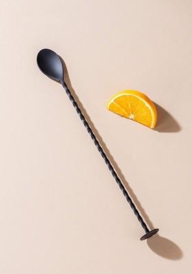 Black Stainless Steel Twisted Bar Spoon