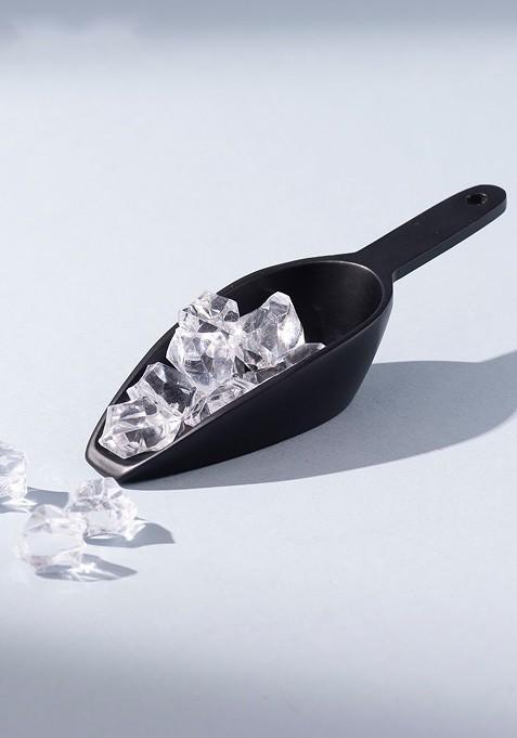 Black Stainless Steel Ice Serving Scoop