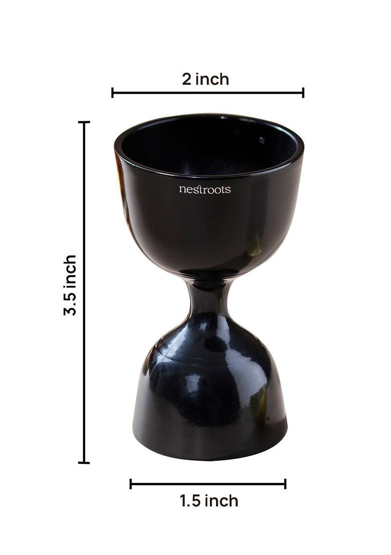 Black Printed Stainless Steel Mocktail Peg Measure