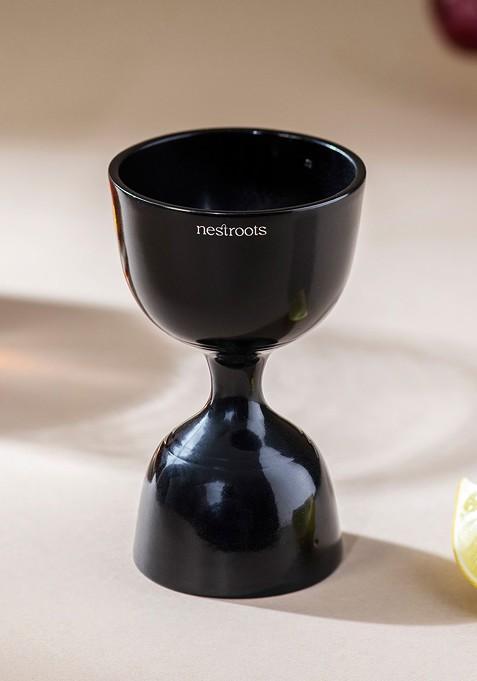 Black Printed Stainless Steel Mocktail Peg Measure