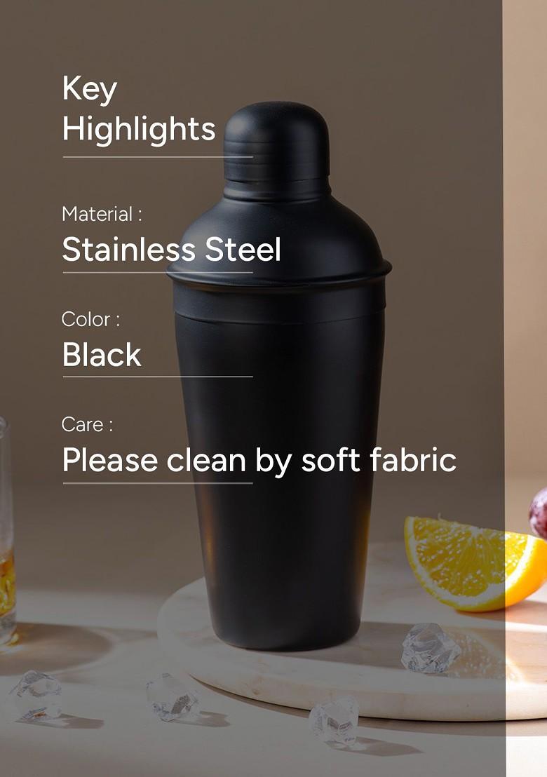 Black Stainless Steel Cocktail Shaker