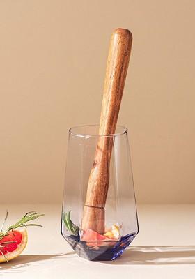 Nestroots Brown Wooden Cocktail Mocktail Muddler