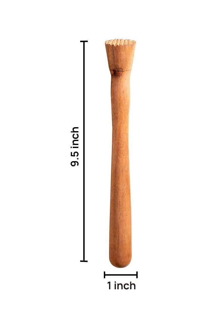 Nestroots Brown Wooden Cocktail Mocktail Muddler