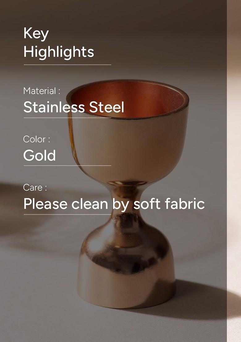 Golden Stainless Steel Double Sided Mocktail Peg Measure