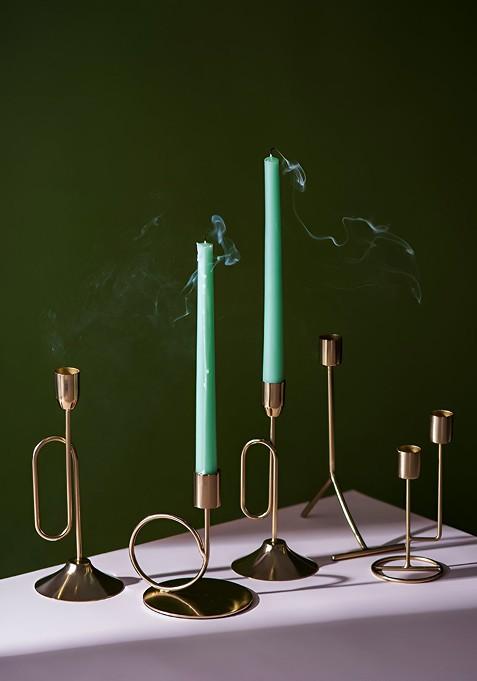 CopperToned Metal Candle Holder