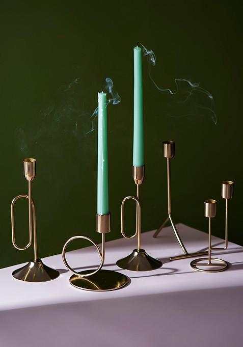 GoldToned Metal Candle Holder