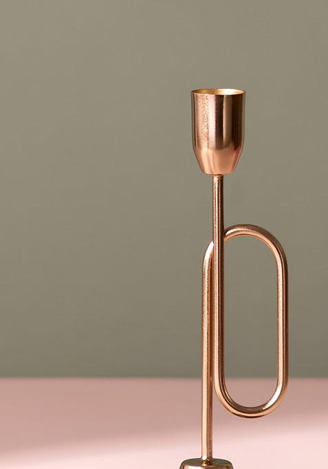 GoldToned Metal Candle Holder