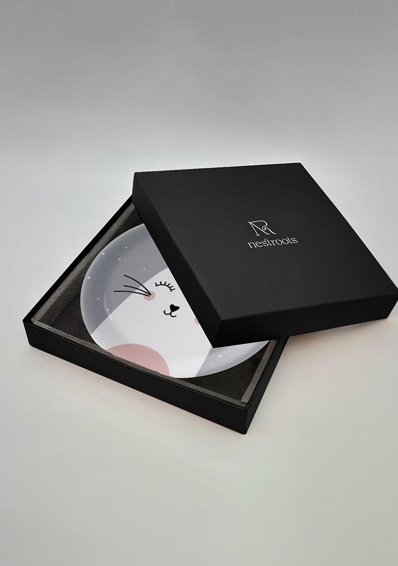 Wacky Wildlife Grey And Black Printed Ceramic Wall Plates