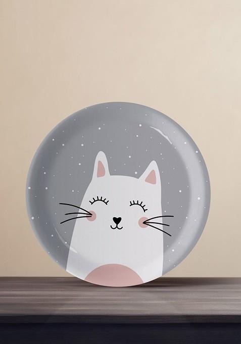 Wacky Wildlife Grey And Black Printed Ceramic Wall Plates