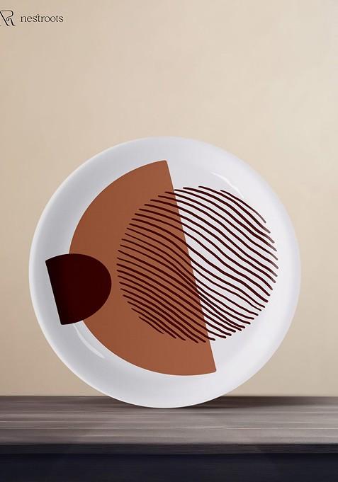 Nuanced Neutrals Peach Colored And White Printed Wall Plate