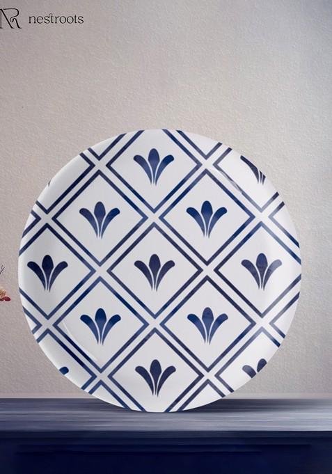 Oceanic Odyssey Red And Yellow Printed Ceramic Wall Plate