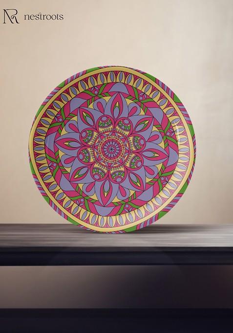 Mandala Pink And Purple Printed Wall Plates