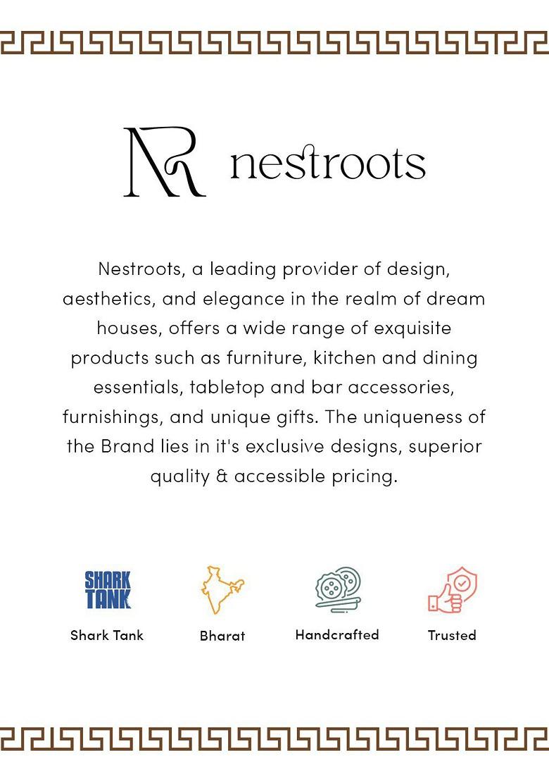 Allure Green And Brown Teak Wood Masala Box With Spoon