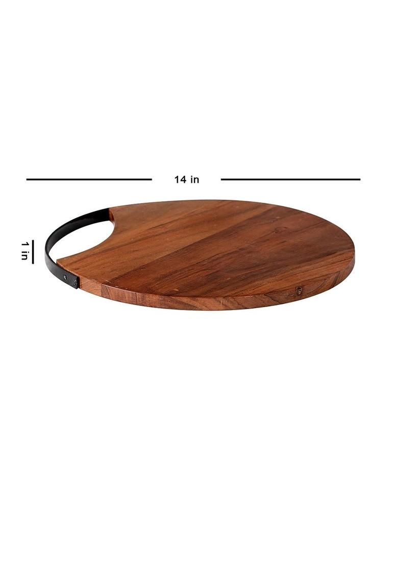 Brown Wooden Serving Platter Tray