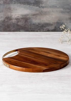 Brown Wooden Serving Platter